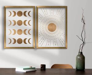 Plakat u okviru 38x53 cm Moon & Sun - Wallity