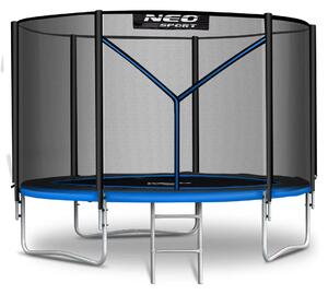 Vrtni trampolin Neo-Sport, Ø 312 cm (10 ft), vanjska mreža i ljestve, siva