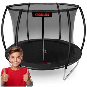Profilirani vrtni trampolin Neo-Sport, Ø 312 cm (10 ft), unutarnja mreža, siva, var. NS-10C231