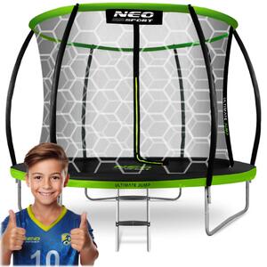 Profilirani vrtni trampolin Neo-Sport, Ø 312 cm (10 ft), unutarnja mreža, siva, var. NS-10C221