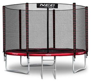 Vrtni trampolin Neo-Sport, Ø 252 cm (8 ft), vanjska mreža i ljestve, siva, var. NS-08Z241