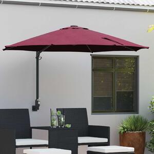 Vrtni suncobran Bordeaux Crvena 248 x 248 x 148 cm - Crvena / 248 x 248 x 148 cm