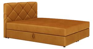 Zondo Bračni krevet Boxspring 160x200 cm Karum (s podnicom i madracem) (narančasta). 1007780