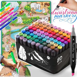 Podloga za slikanje 90 x 120 cm + 80 Ricokids alkoholnih markera