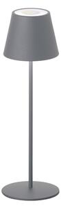 Siva LED prigušiva stolna svjetiljka sa senzorom pokreta i metalnim sjenilom (visina 38 cm) Consenza - Fischer & Honsel