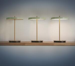 Svijetlo zelena LED stolna lampa s mogućnosti zatamnjivanja s metalnim sjenilom (visina 31 cm) Asteria Move – UMAGE