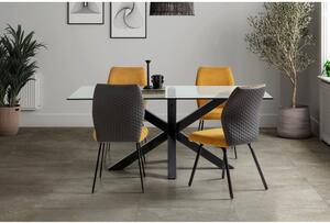 Blagovaonski stol sa staklenom pločom stola 100x180 cm Paula – Marckeric