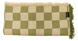 Zeleni/bež prekrivač za bračni krevet 240x240 cm Green Checkerboard – Really Nice Things