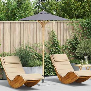Vrtni suncobran Tamno siva Ø 150 x 210 cm bambus - Siva / Ø 150 x 210 cm