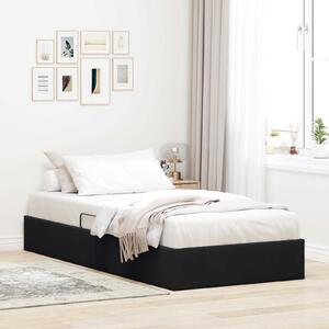 Otomanski krevet s pohranom Crna 100 x 200 cm Baršun - Crna / 100 x 200 cm