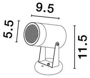 DESTRY VANJSKA PODNA SVJETILJKA GU10 10W/IP54/CRNA NL9136184