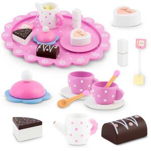 Drveni set za čaj Ricokids RK-869, 26,7 × 23,6 × 6,6 cm, crvena