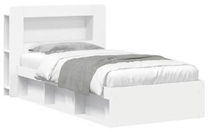 Okvir kreveta s pohranom Bijela 80 x 200 cm Konstruirano drvo - Bijela / 80 x 200 cm