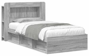 Okvir kreveta s pohranom s uzglavljem Siva Sonoma 80 x 200 cm - Siva / 80 x 200 cm