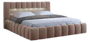 Zondo Bračni krevet 180 cm Luxa (svijetlo smeđa) (s podnicom, s prostorom za odlaganje i LED). 1041569