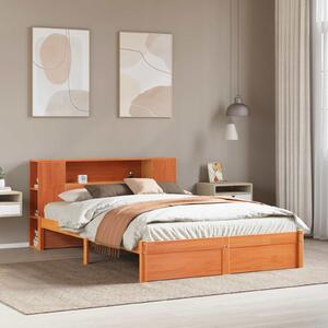 Krevet s okvirom i spremnikom s uzglavljem 2 pcs Vosak smeđa - Smeđa / 150 x 200 cm