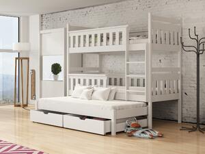 Zondo Dječji krevet 80 x 180 cm KARLA (s podnicom i prostorom za odlaganje) (bijela). 1013197
