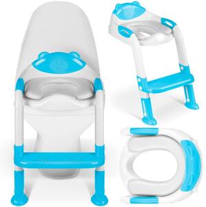Ricokids 729200 navlaka za WC školjku s medvjedićem i ljestvama, plava