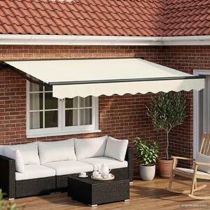 Ručno sklopiva tenda Krem 2,5 x 2 m Poliester s PU premazom - Antracit / 2,5 x 2 m