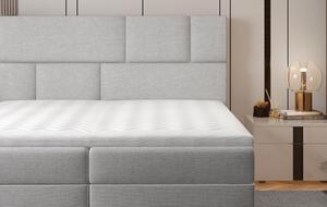 Zondo Bračni krevet Boxspring 160 cm Florio (siva) (s madracima i prostorom za odlaganje). 1025387