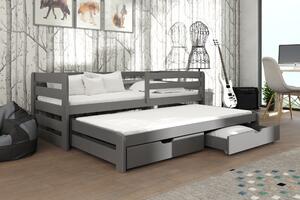 Zondo Dječji krevet 80 x 180 cm SIMO (s podnicom i prostorom za odlaganje) (grafit). 1012998
