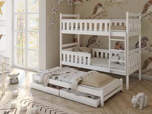 Zondo Dječji krevet 90 x 200 cm KARLA (s podnicom i prostorom za odlaganje) (bijela). 1013313