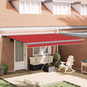 Skrovita tenda Crvena 4 × 3 m Platno i Aluminij - Crvena / 4 × 3 m