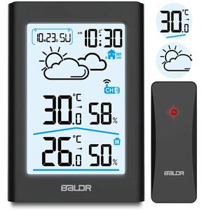 Meteorološka stanica s zaslonom BD-911 crna