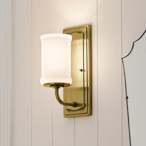 KICHLER Zidna lampa Vetivene, mjed, visina 31 cm, metal, IP44 G9 LED, Zlato / mjed, kupaonica, Metal