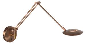 Steinhauer Zenith 2 LED zidna svjetiljka s rukom, brončana, CCT, metal, utikač, prigušiva, Bronca / stari mesing, Dnevni boravak/blagovaonica, Metal