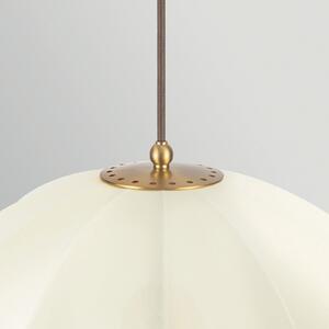 Elstead Crosby viseća lampa, bež/zlatna, Ø 46 cm, tkanina/metal, 4 x E14, prigušiva, Bež, Dnevni boravak/blagovaonica, Metal