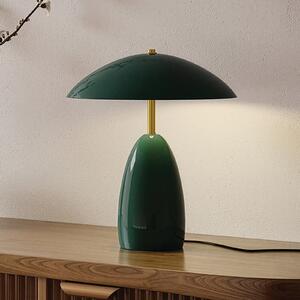 Elstead LED stolna lampa Poppy, zelena, visina 35 cm, metal, prigušiva, prigušiva, Zelena, Dnevni boravak/blagovaonica, Aluminij