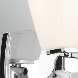 KICHLER Zidna svjetiljka Marant, krom/opal, visina 24 cm, IP44, G9 LED, Krom, kupaonica, Metal, Zidna utičnica iznad