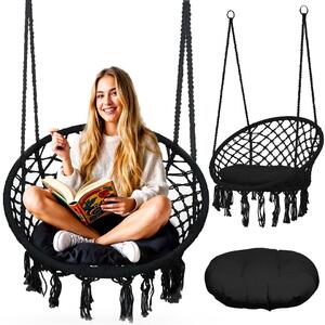 BOHO viseća vrtna ljuljačka, crna (290011)
