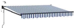 Električna retraktabilna tenda Plava i bijela 3,5 x 2,5 m - Plava / 3,5 x 2,5 m