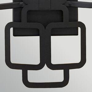 HINKLEY Zidna svjetiljka Sabina, crna, visina 42 cm, s dvije sjenila, metal/tkanina, prigušiva, Crno, Dnevni boravak/blagovaonica, Metal