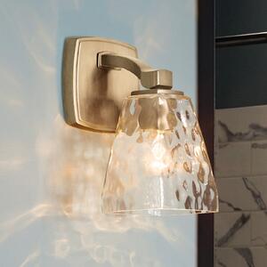KICHLER Zidna svjetiljka Marant, svijetla bronca/prozirna, visina 24 cm, IP44, G9 LED, Bronca / stari mesing, kupaonica, Metal, Zidna utičnica iznad