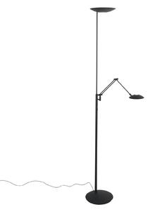 Steinhauer Daphne 2 + LED stropna reflektorska svjetiljka, svjetlo za čitanje, crna, CCT,, prigušiva, Crno, Dnevni boravak/blagovaonica, Metal, Svjetlo za čitanje