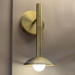 Elstead Arden LED zidna svjetiljka, zlatne boje, visina 36 cm, metal, prigušiva, prigušiva, Zlato / mjed, Dnevni boravak/blagovaonica, Aluminij, Zid okrugli
