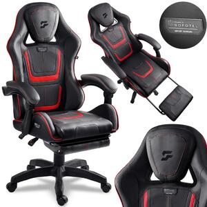 Gaming stolica Sofotel Specter, okretna, s osloncem za noge, siva, var. 242901