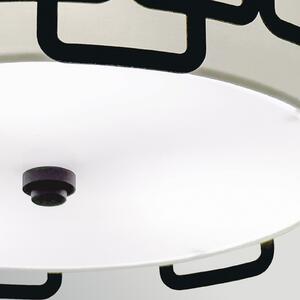 HINKLEY Stropna svjetiljka Sabina, crna, Ø 38 cm, metal/tkanina, 3 x E27, prigušiva, Crno, Dnevni boravak/blagovaonica, Metal
