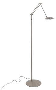 Steinhauer Daphne 2 LED podna lampa, jednobubanj, čelik, CCT, daljinski upravljač, prigušiva, Metalik, Dnevni boravak/blagovaonica, Metal