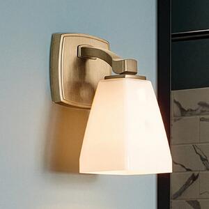 KICHLER Zidna svjetiljka Marant, svijetla bronca/opal, visina 24 cm, IP44, G9 LED, Bronca / stari mesing, kupaonica, Metal, Zidna utičnica iznad