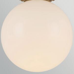 Elstead Stropna svjetiljka Otis, zlatne boje/opal, Ø 20 cm, staklo, IP44, E27, prigušiva, Zlato / mjed, kupaonica, Staklo, Metak