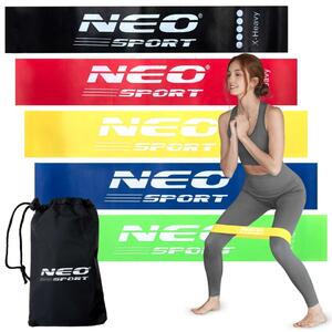 Set elastičnih traka za vježbanje Neo-Sport NS-959, 5 komada