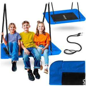 Dječja pravokutna ljuljačka Neo-Sport Swingo ptičje gnijezdo 110 × 70 cm, siva