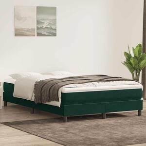 Box Spring krevet bez madracem tamno zeleni 140x220 cm baršun - Zelena / 140 x 220 cm