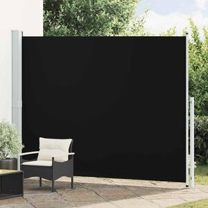 Uvlačiva bočna tenda za terasu 220 x 300 cm crna - Crna / 220 x 300 cm