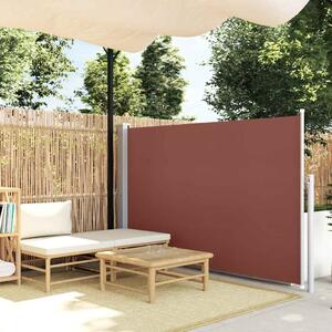 Uvlačiva bočna tenda za terasu 140 x 500 cm smeđa - Siva / 140 x 500 cm