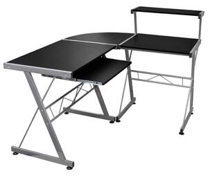 VidaXL Kutni stol za računalo crni 132 x 112 x 99 cm konstruirano drvo